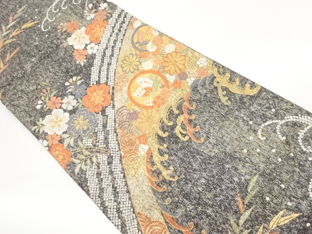 JAPANESE FUKURO OBI / WOVEN SEIGAIHA